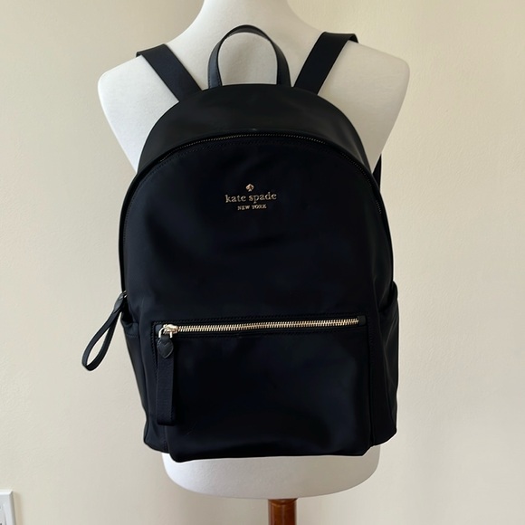 kate spade Handbags - kate spade Black Nylon Backpack with Gold Hardware